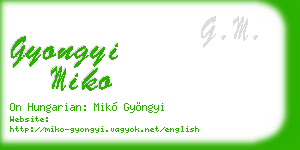 gyongyi miko business card